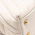 Chanel Small Coco Handle Chevron Aged Calfskin ivory GHW