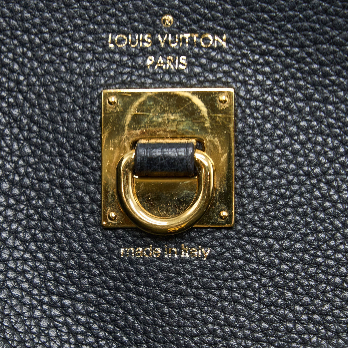 LOUIS VUITTON CITY STEAMER MM GRAINED CALFSKIN BLACK GHW