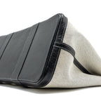 HERMES GARDEN PARTY 36 CANVAS/LEATHER BLACK/WHITE SHW