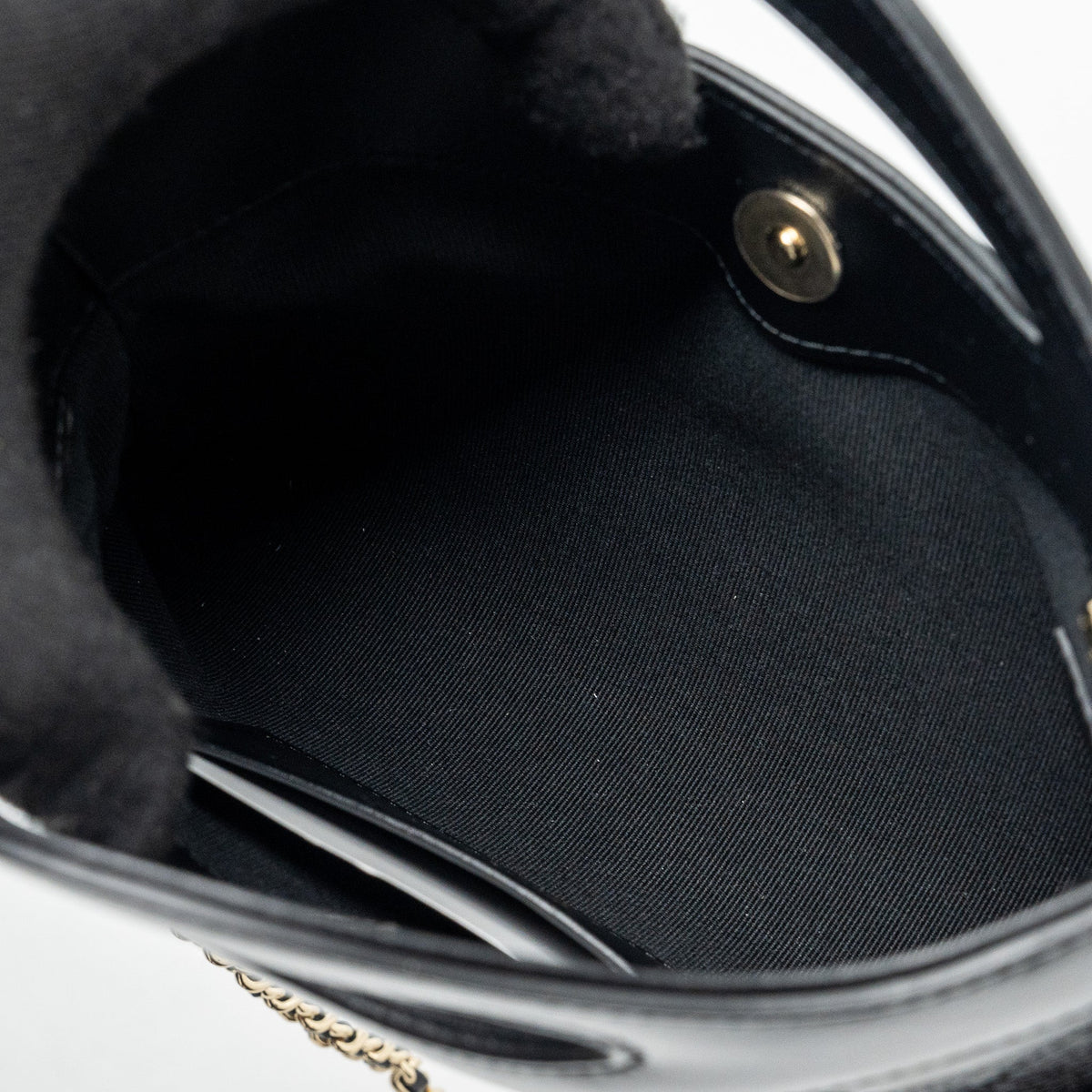 CHANEL 24C MINI 31 CLUTCH WITH CHAIN SHINY CALFSKIN BLACK LGHW (MICROCHIP)