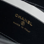 CHANEL 24C MINI 31 CLUTCH WITH CHAIN SHINY CALFSKIN BLACK LGHW (MICROCHIP)