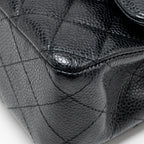 CHANEL MEDIUM CLASSIC DOUBLE FLAP BAG CAVIAR BLACK SHW