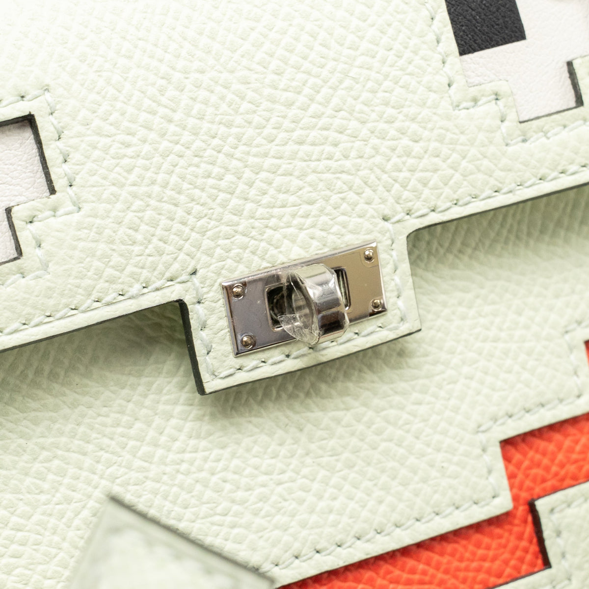 Hermes Kellydole / Kelly Dole picto epsom vert fizz/ nata/ rose Texas / vert jade SHW