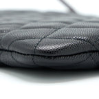 CHANEL O CASE POUCH CAVIAR BLACK LGHW