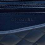 CHANEL MINI RECTANGULAR FLAP BAG LAMBSKIN BLUE SHW
