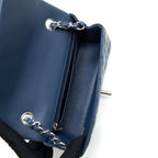 CHANEL MINI RECTANGULAR FLAP BAG LAMBSKIN BLUE SHW