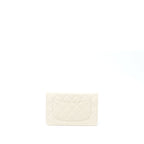 CHANEL CLASSIC WALLET ON CHAIN CAVIAR WHITE LGHW (MICROCHIP)