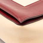Celine Medium Frame Bag Calfskin Ruby Red / Beige GHW