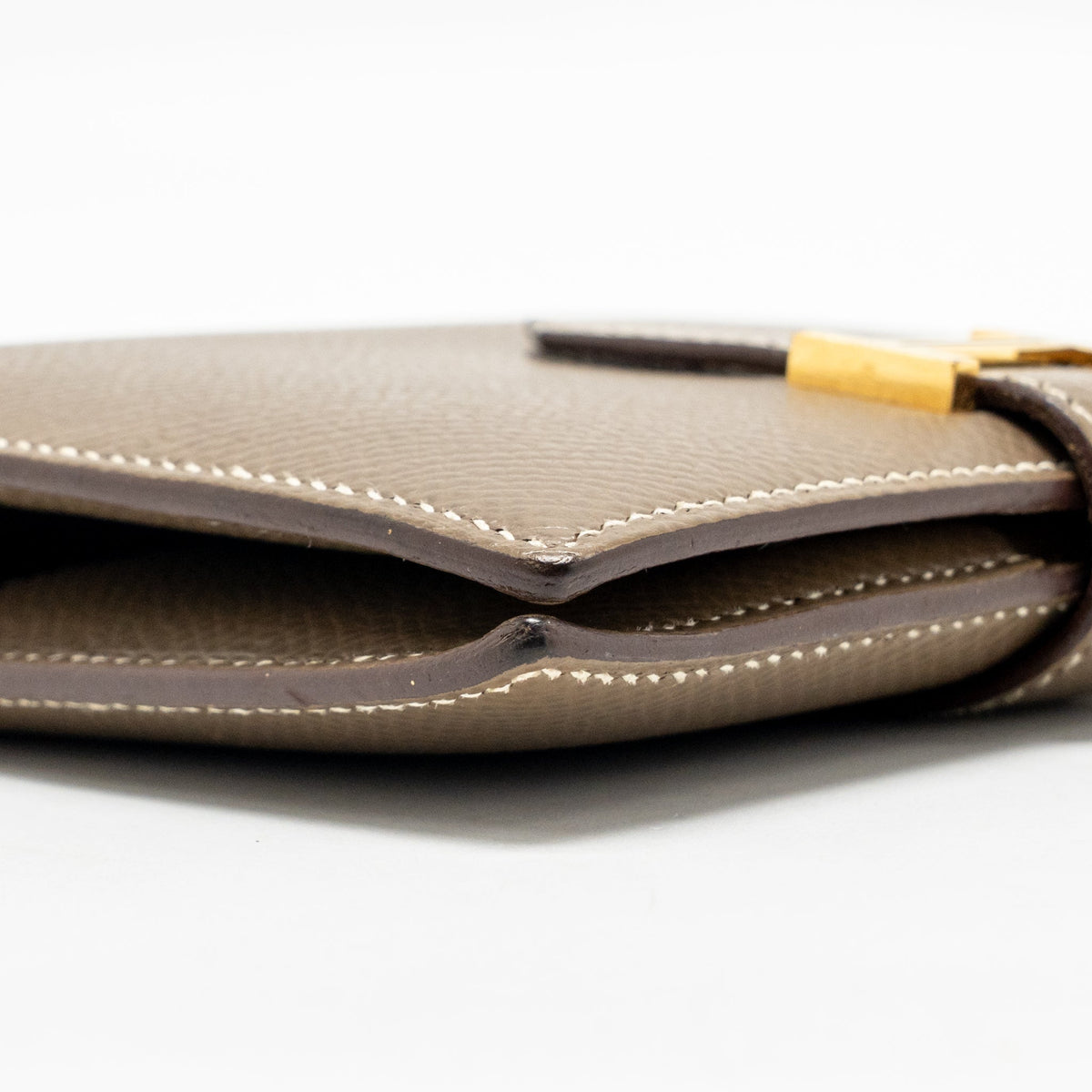 Hermes Bearn Compact Wallet Epsom Etoupe GHW