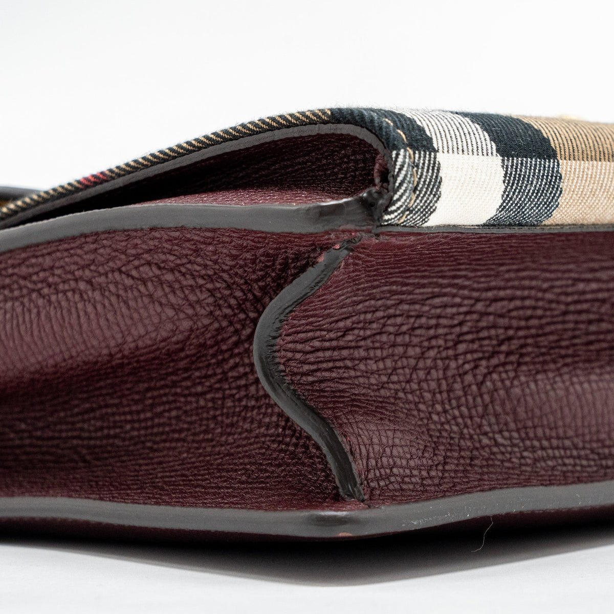 BURBERRY HOUSE CHECK CROSSBODY BAG CANVAS/ CALFSKIN LEATHER MULTICOLOUR BROWN GHW
