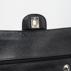 CHANEL MEDIUM CLASSIC FLAP BAG CAVIAR BLACK WITH SHW