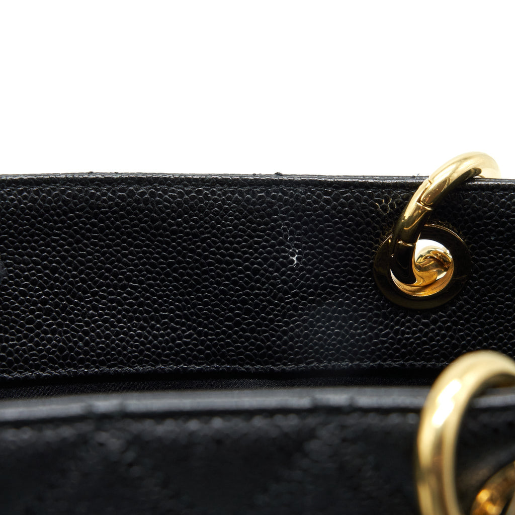 CHANEL GRAND SHOPPING TOTE CAVIAR BLACK GHW