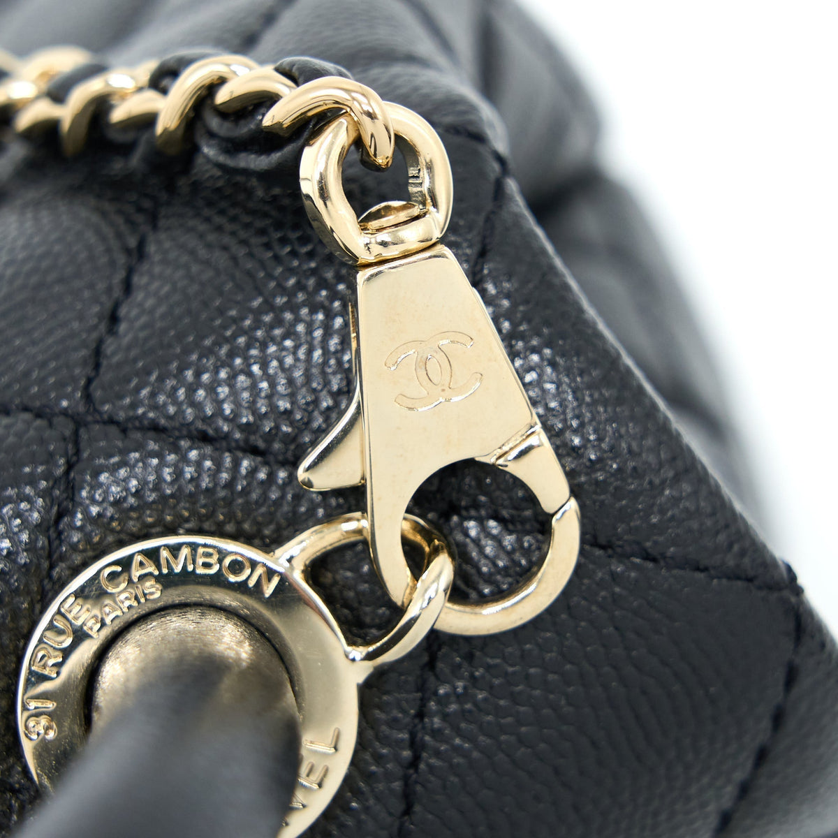 CHANEL EXTRA MINI COCO HANDLE CAVIAR BLACK LGHW