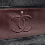 CHANEL MEDIUM CLASSIC FLAP BAG CAVIAR BLACK WITH SHW