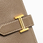 Hermes Bearn Compact Wallet Epsom Etoupe GHW