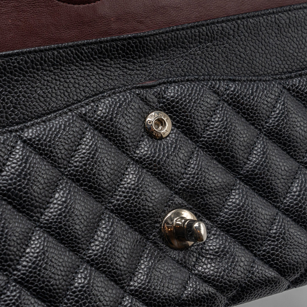 CHANEL MEDIUM CLASSIC FLAP BAG CAVIAR BLACK WITH SHW