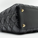 DIOR LARGE LADY DIOR LAMBSKIN BLACK GHW