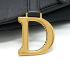 DIOR MEDIUM SADDLE BAG GRAINED CALFSKIN BLACK GHW