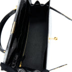 HERMES KELLY 28 SELLIER SHINY NILOTICUS CROCODILE BLACK GHW