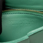 BOTTEGA VENETA CASSETTE BAG LAMBSKIN GREEN GHW