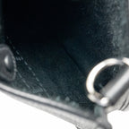 Hermes mini evelyne short clemence black/gris misty SHW