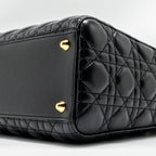 DIOR LARGE LADY DIOR LAMBSKIN BLACK GHW