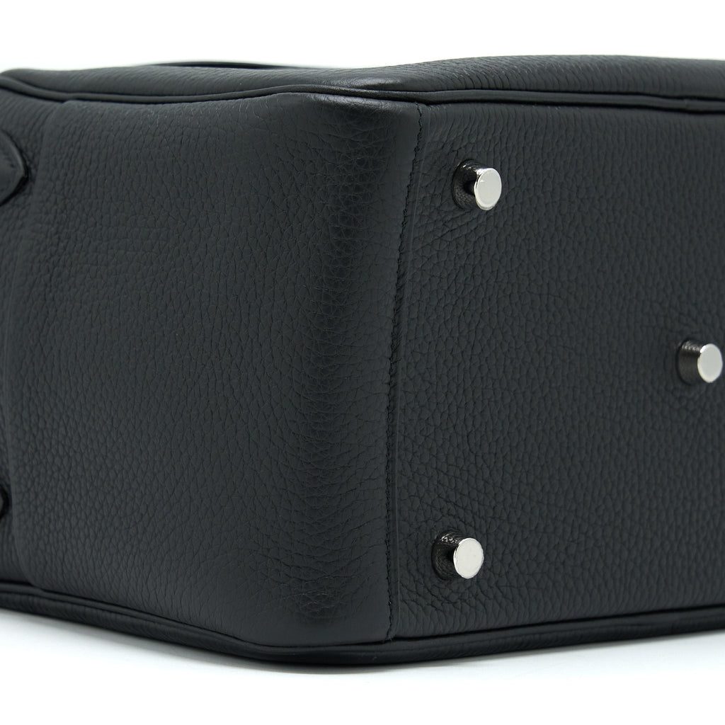 Hermes Lindy 26 Clemence Black SHW With An Extra Twilly