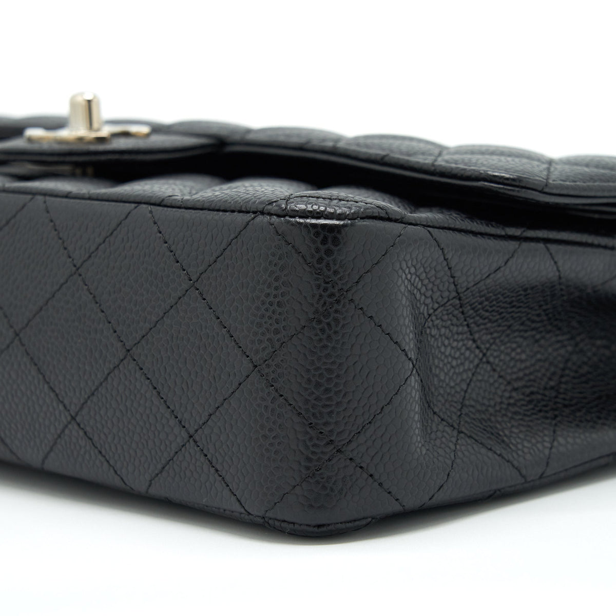 CHANEL MEDIUM CLASSIC FLAP BAG CAVIAR BLACK SHW