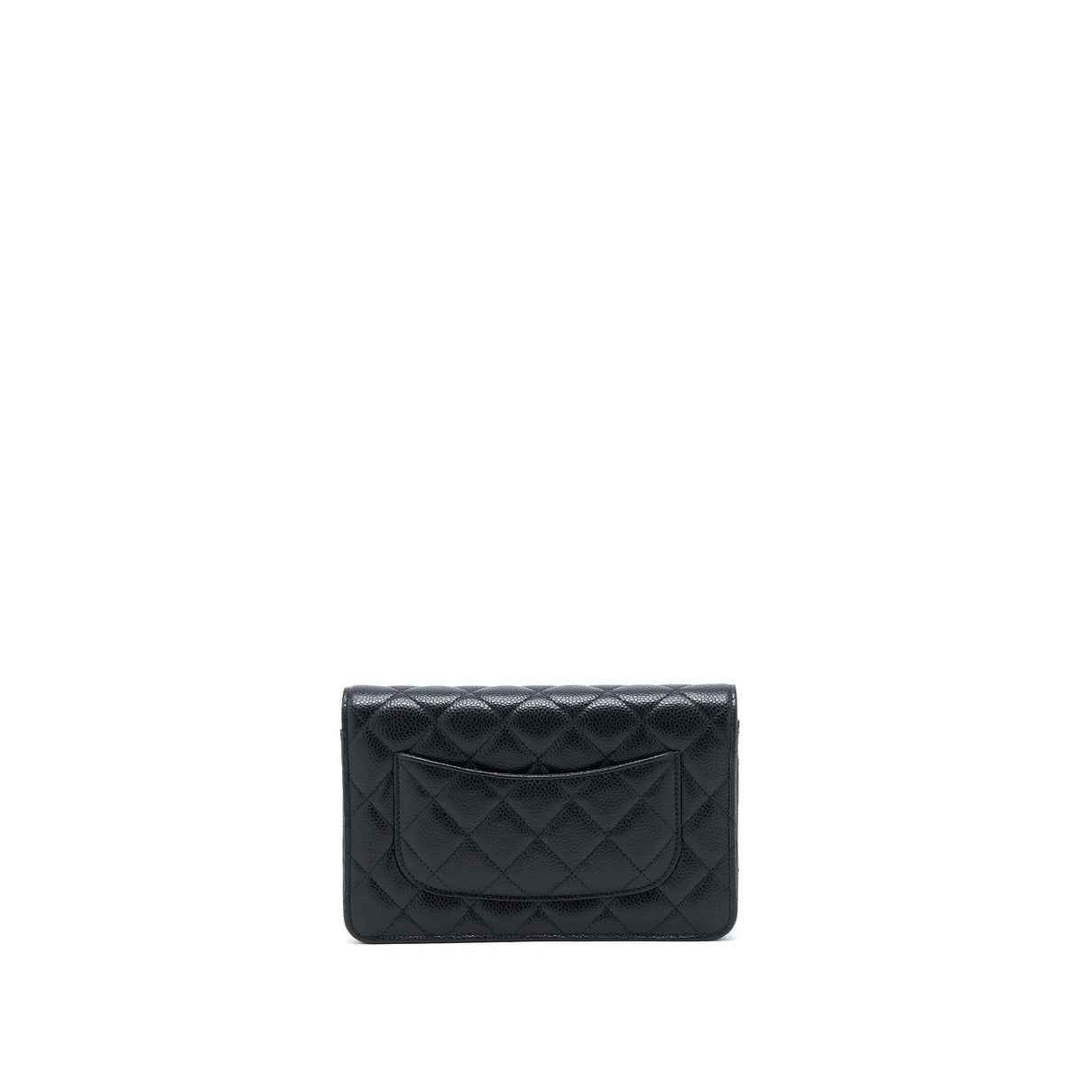 CHANEL CLASSIC WALLET ON CHAIN CAVIAR BLACK GHW (MICROCHIP)