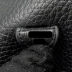 Hermes mini evelyne short clemence black/gris misty SHW