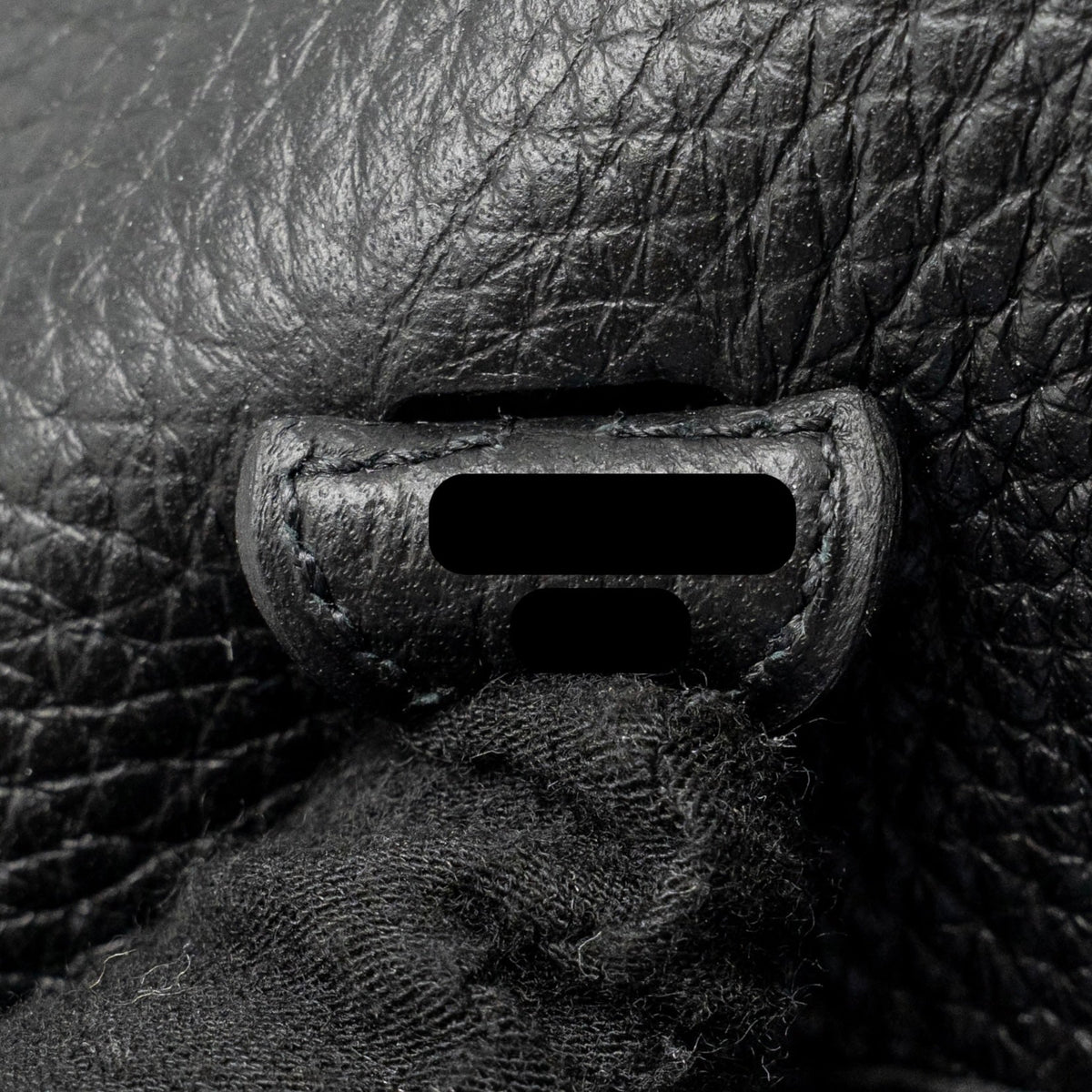 Hermes mini evelyne short clemence black/gris misty SHW