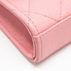 CHANEL MINI FLAP BAG WITH CHAIN HANDLE CAVIAR PINK GHW (MICROCHIP)