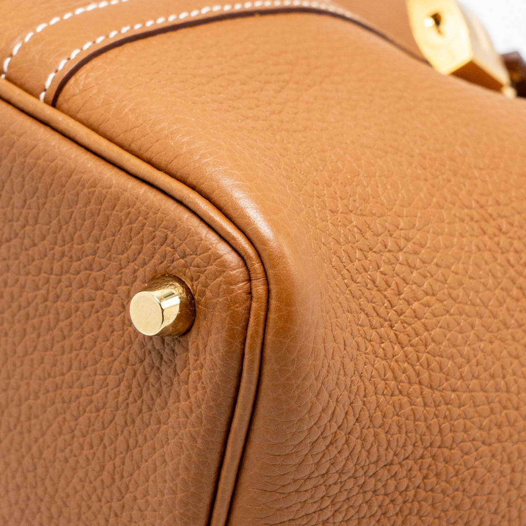 Hermes Picotin 18 clemence gold GHW