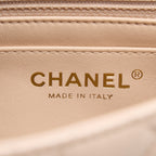 CHANEL PEARL CRUSH MINI SQUARE LAMBSKIN LIGHT BEIGE BRUSHED GHW(MICROCHIP)