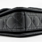 DIOR SMALL DIOR JOLIE TOP HANDLE BAG CANNAGE CALFSKIN BLACK GHW