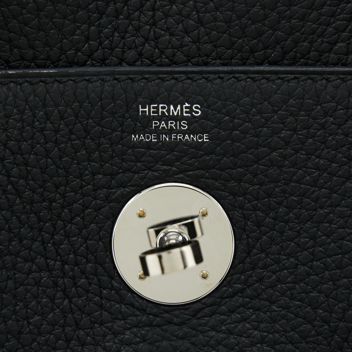 Hermes Lindy 26 Clemence Black SHW With An Extra Twilly