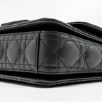 DIOR SMALL DIOR JOLIE TOP HANDLE BAG CANNAGE CALFSKIN BLACK GHW