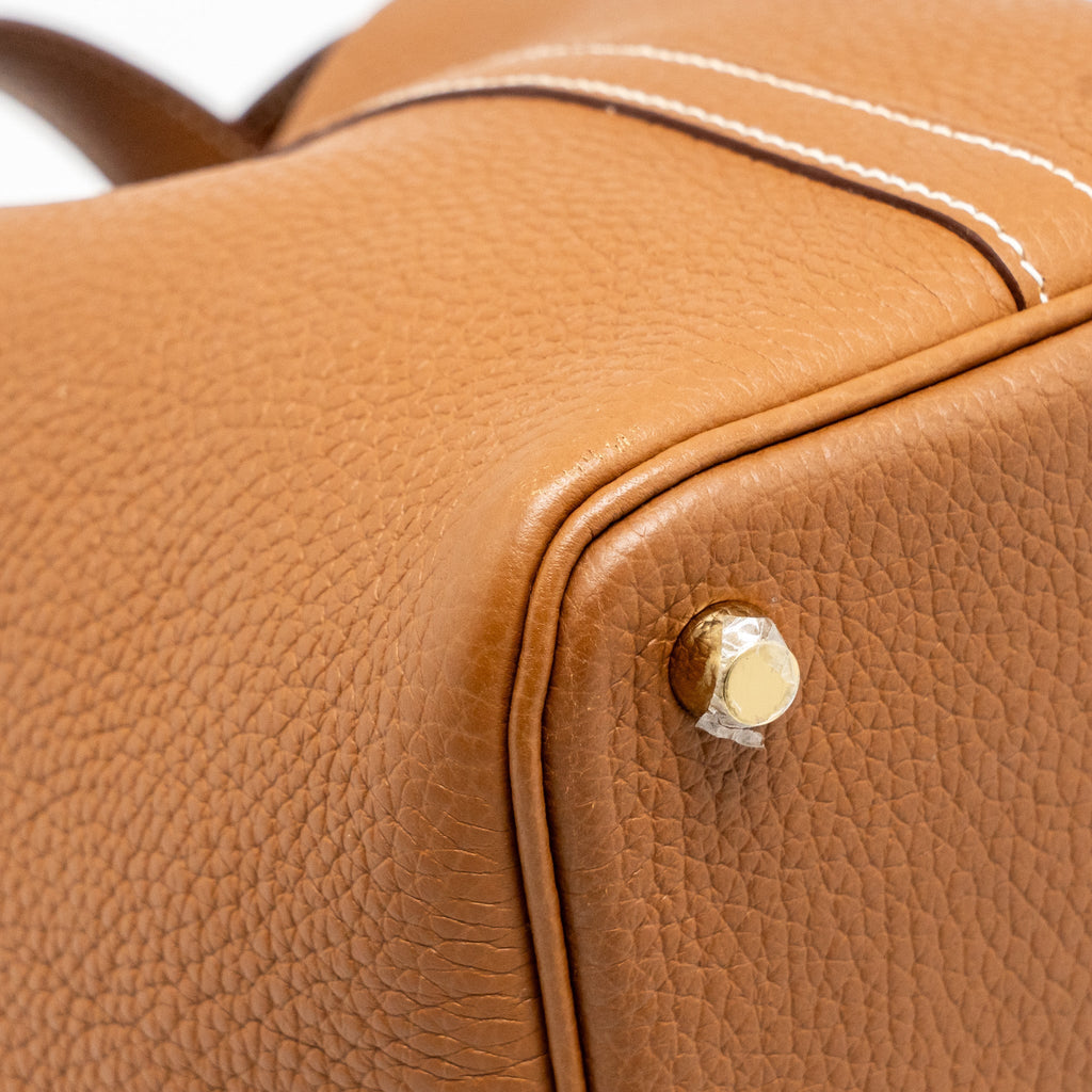 Hermes Picotin 18 clemence gold GHW