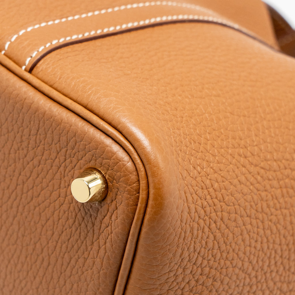 Hermes Picotin 18 clemence gold GHW