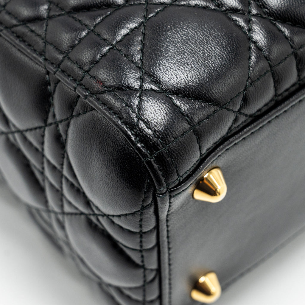 DIOR LARGE LADY DIOR LAMBSKIN BLACK GHW