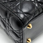DIOR LARGE LADY DIOR LAMBSKIN BLACK GHW