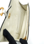 DIOR SADDLE BELT BAG GRAINED CALFSKIN WHITE GHW