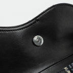 DIOR SADDLE BELT BAG BLUE DIOR OBLIQUE JACQUARD BLACK HARDWARE