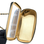 CHANEL PEARL CRUSH LONG VANITY LAMBSKIN BLACK GHW (MICROCHIP)