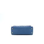 CHANEL MEDIUM COCO HANDLE FLAP BAG CAVIAR BLUE GHW