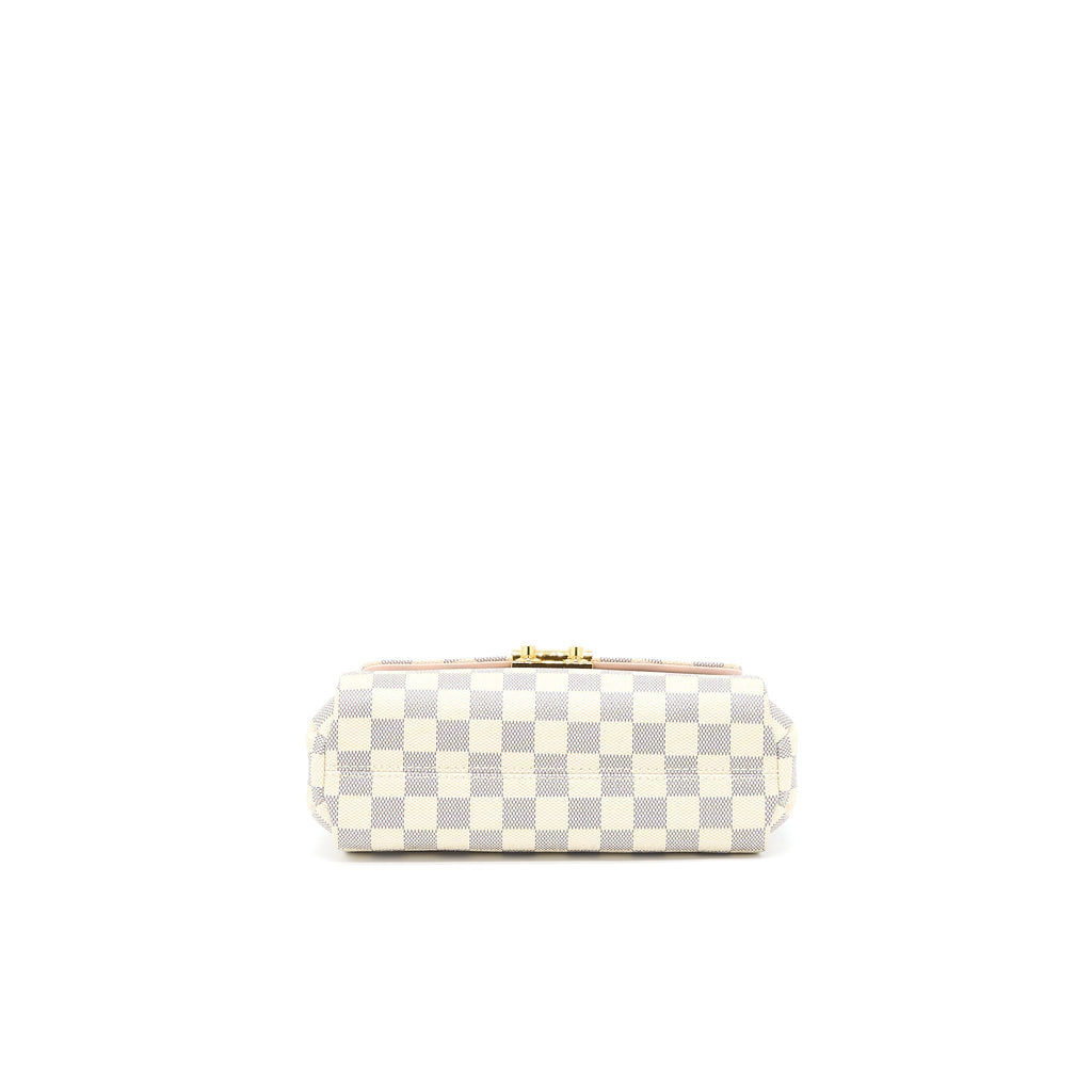 LOUIS VUITTON CROISETTE BAG DAMIER AZUR CANVAS GHW