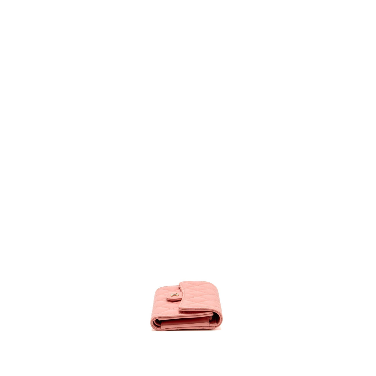 Chanel Classic Flap Wallet Caviar Pink LGHW（Microchip）