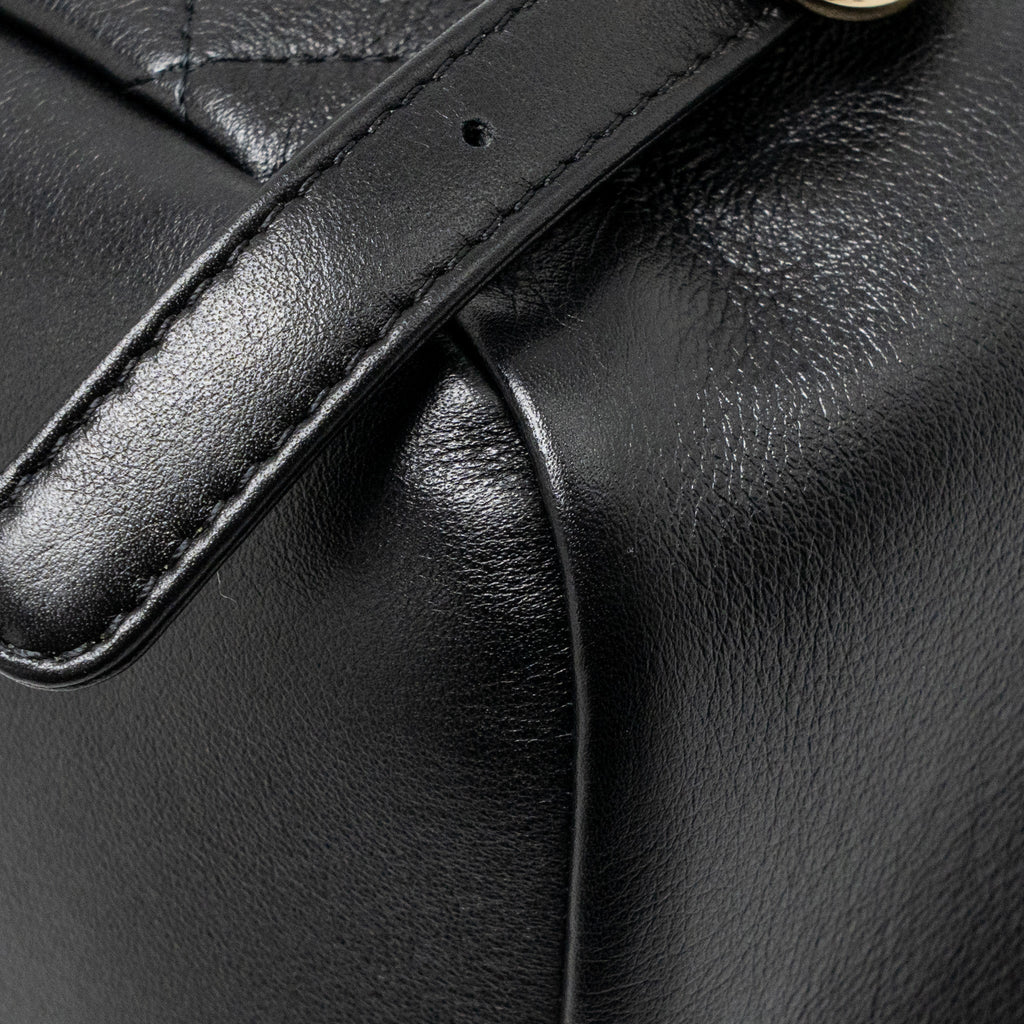 CHANEL MINI DUMA BACKPACK CALFSKIN BLACK LGHW (MICROCHIP)
