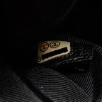 Chanel O case large clutch/pouch quilted caviar black LGHW