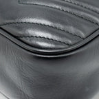 GUCCI MARMONT CAMERA BAG CALFSKIN BLACK GHW